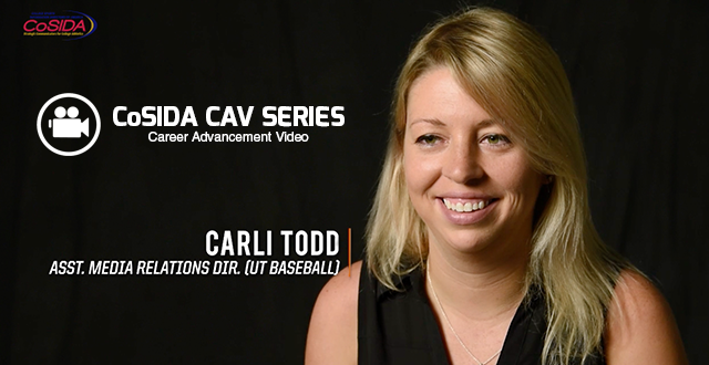 CoSIDA CAV Series: Spotlight on Carli Todd, University of Texas